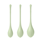 Juguete para entrenar el suelo pélvico con una forma suave, Yoni Power 2, set de bolas de Kegel, verde claro - Imagen 3