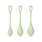 Juguete para entrenar el suelo pélvico con una forma suave, Yoni Power 2, set de bolas de Kegel, verde claro - Imagen 4