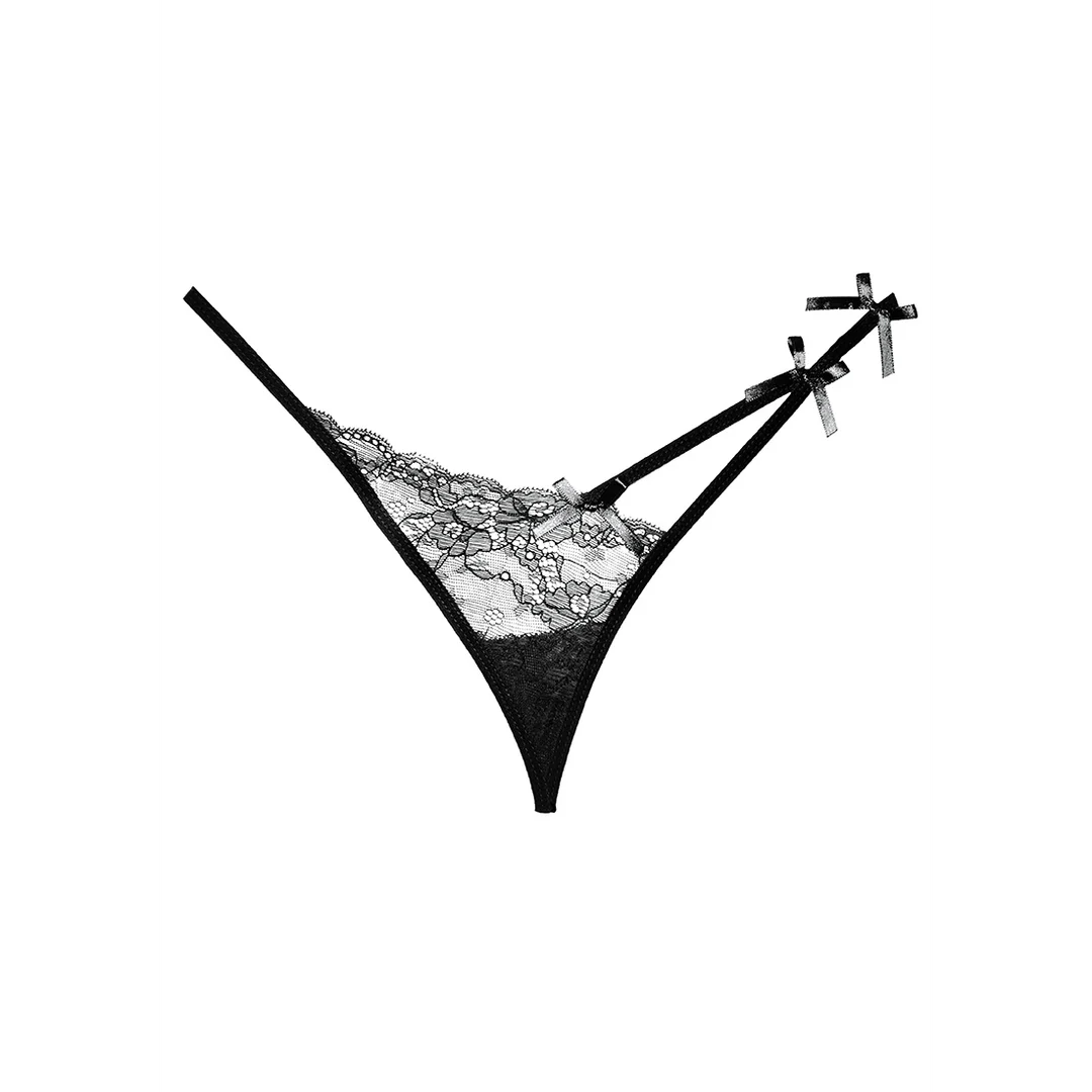 Tanga Pixie negro - Imagen 1