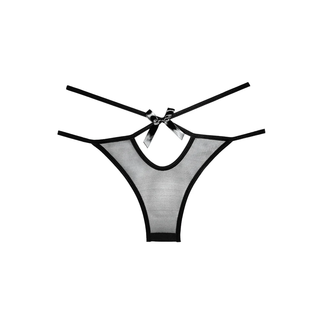 Panty transparente con tiras para un look pícaro – Naughty Vanilla - Imagen 2