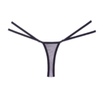 Tanga negra de encaje y tul Allure - Imagen 3