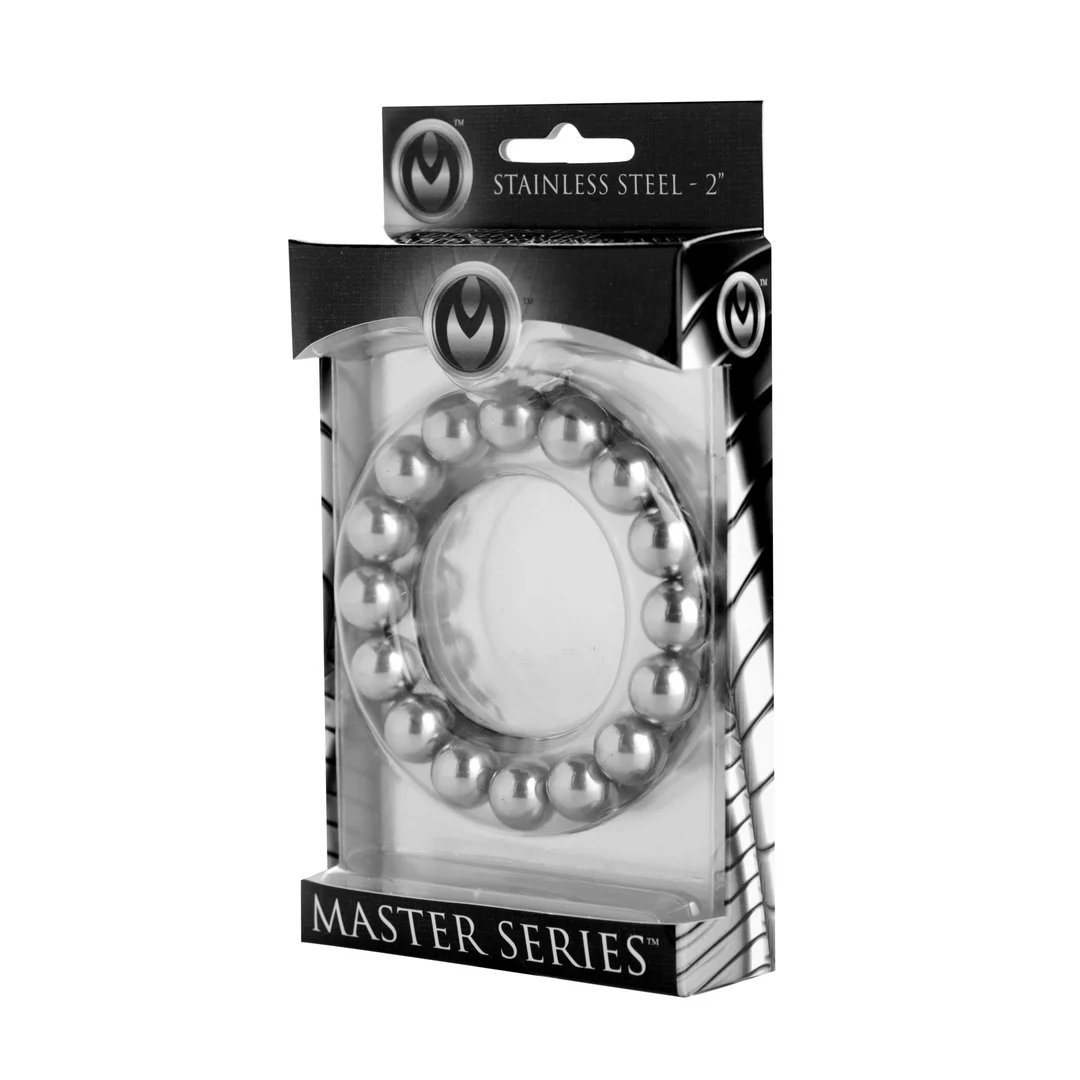 Anillo para el pene con cuentas, sin vibración – M/L - Imagen 1