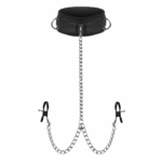 Collar Submission de XR Brands con pinzas para pezones - Imagen 5