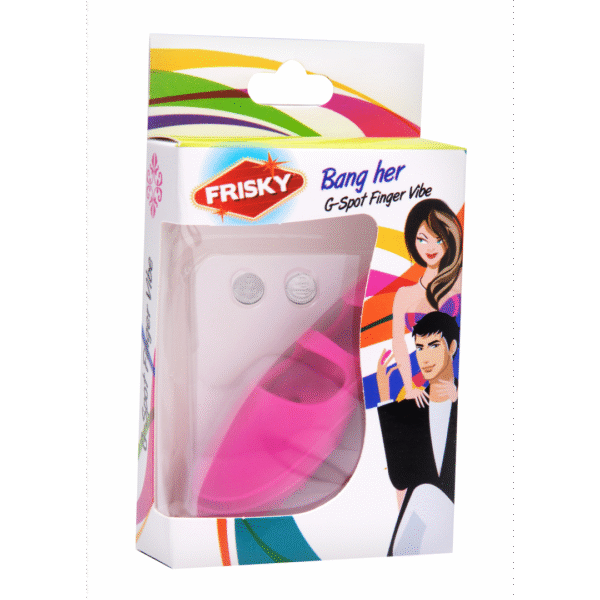 Vibrador de dedo de silicona rosa Bang Her