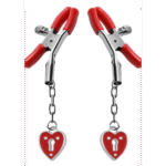 Pinzas BDSM para pezones con presión ajustable: Charmed Heart Hangslot - Imagen 4
