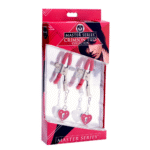 Pinzas BDSM para pezones con presión ajustable: Charmed Heart Hangslot