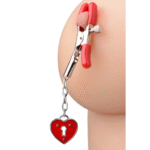 Pinzas BDSM para pezones con presión ajustable: Charmed Heart Hangslot - Imagen 2