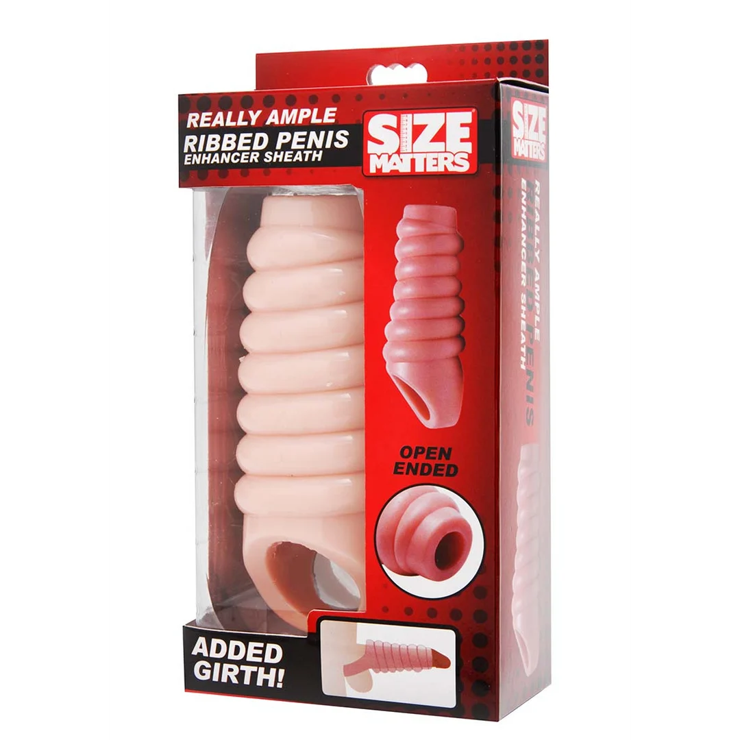 Funda de aumento de pene acanalada Really Spacious de XR Brands - Imagen 1