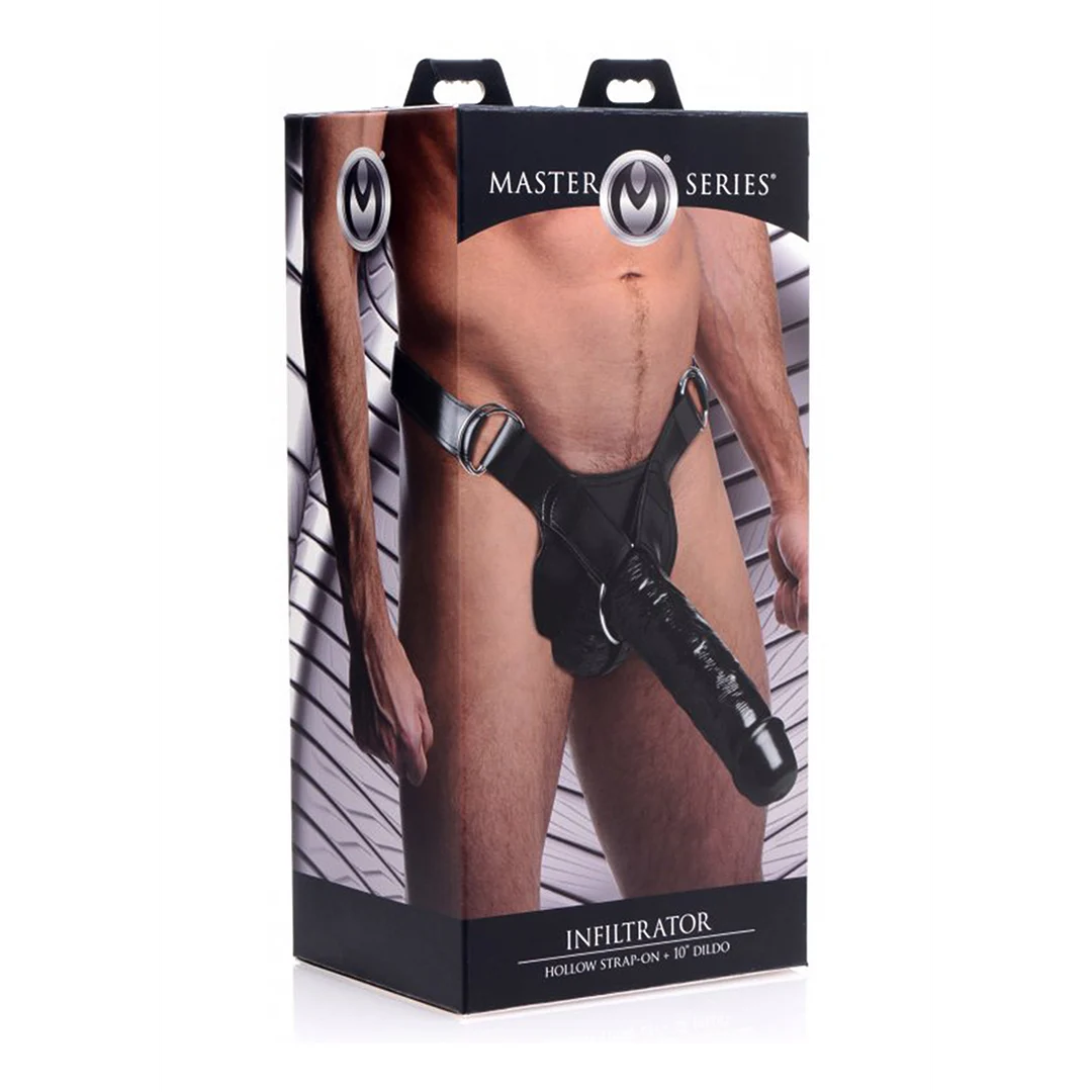 Arnés con dildo hueco y ajustable - Imagen 1