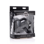 Jaula de castidad negra XR Brands con tachuelas