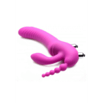 Vibrador sin arnés con triple estimulación para quien lo lleva y su pareja: Regal Rider XR Brands - Imagen 4