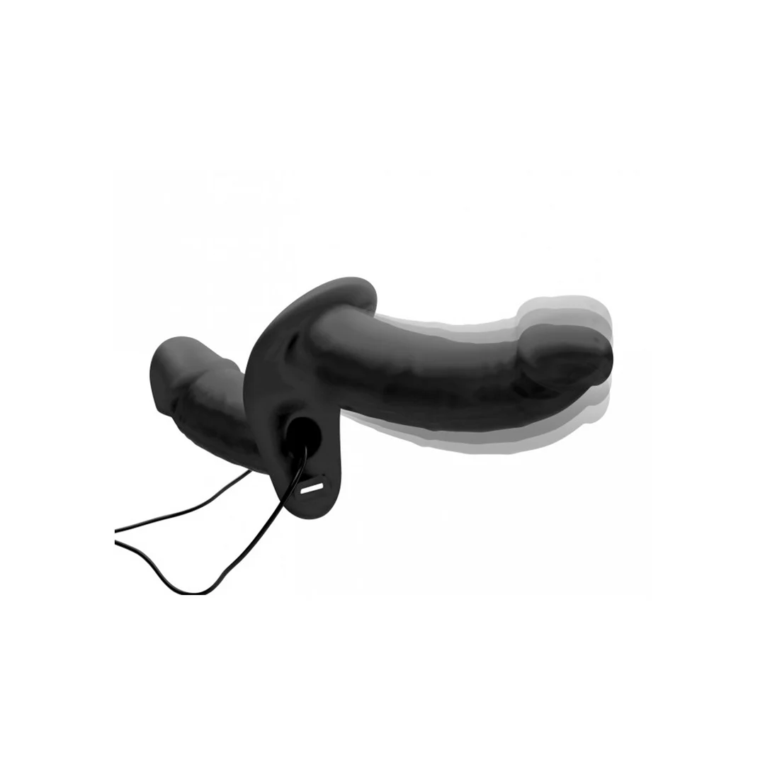 Dildo vibrador doble con arnés ajustable – Supreme Pleasure - Imagen 5