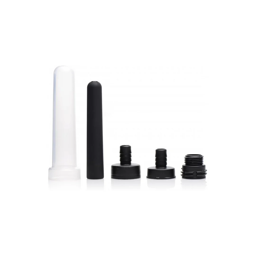 Ducha anal, set de adaptadores para botella de agua Travel enema con boquilla de silicona y 3 adaptadores, sin distinción de género, Clean Stream, 5 piezas - Imagen 2