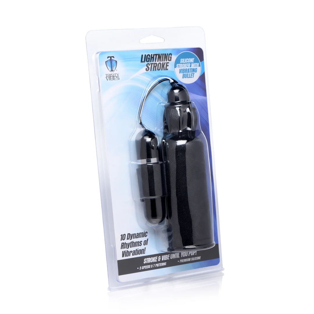 AF915-2 Stroker de bolsillo con bullet vibrador – Lightning Stroke - Imagen 1
