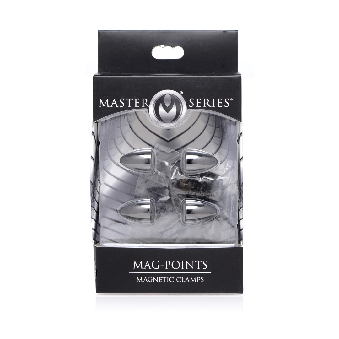 Juguete BDSM magnético para pezones con presión magnética – Mag Points - Conjunto de pinzas magnéticas para pezones - Imagen 1