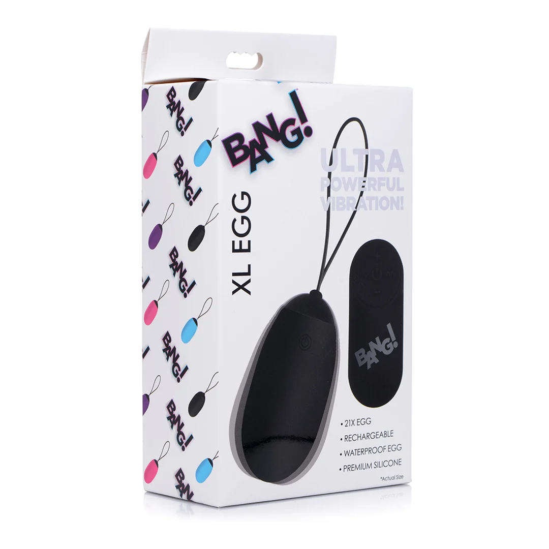 AG331-BLACK-2 Huevo vibrador con mando a distancia y varios modos de vibración – XR Brands - Imagen 1