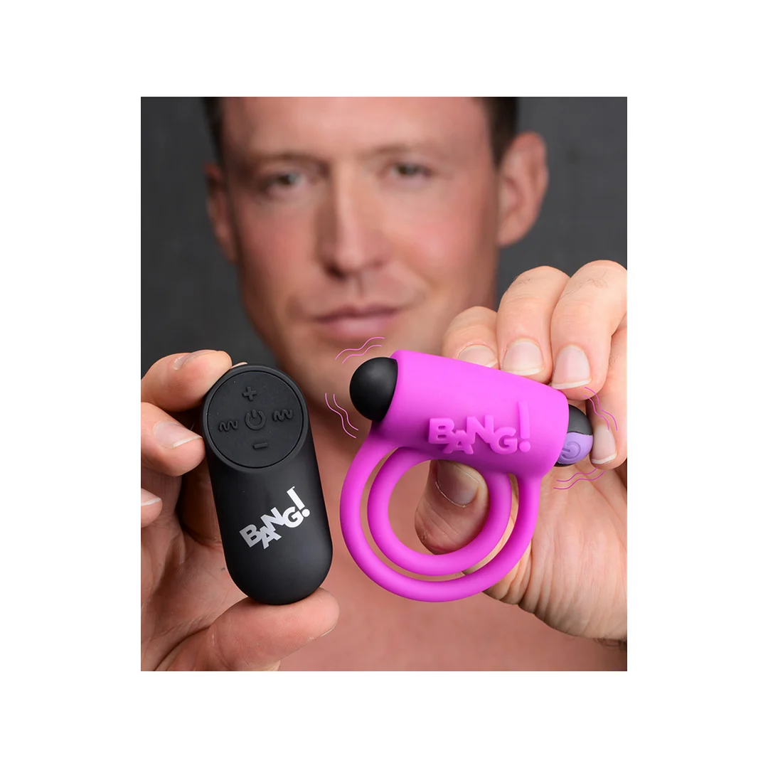 Anillo para el pene de silicona XR Brands con bala vibradora y mando a distancia - Imagen 6