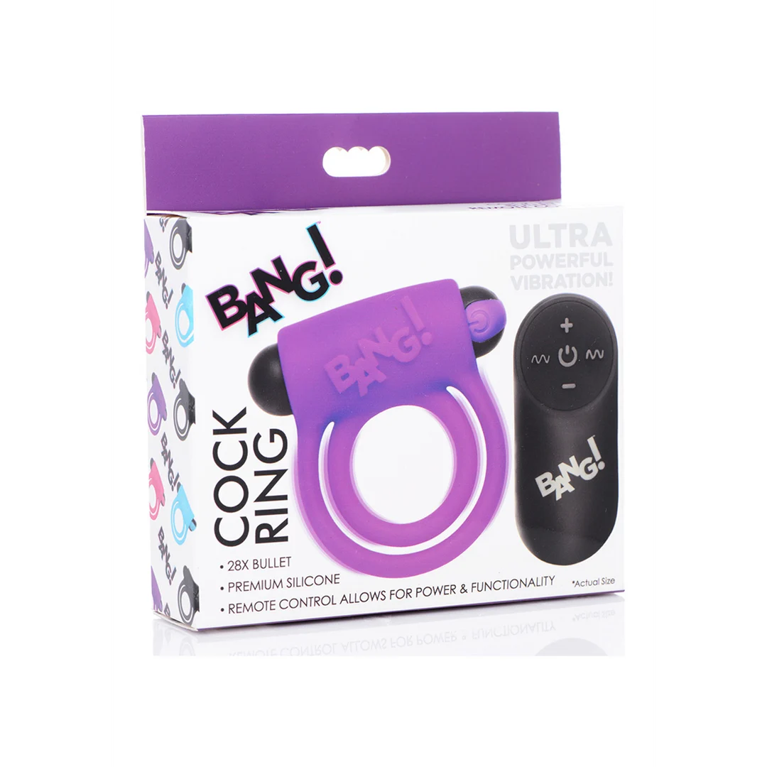 Anillo para el pene de silicona XR Brands con bala vibradora y mando a distancia - Imagen 5