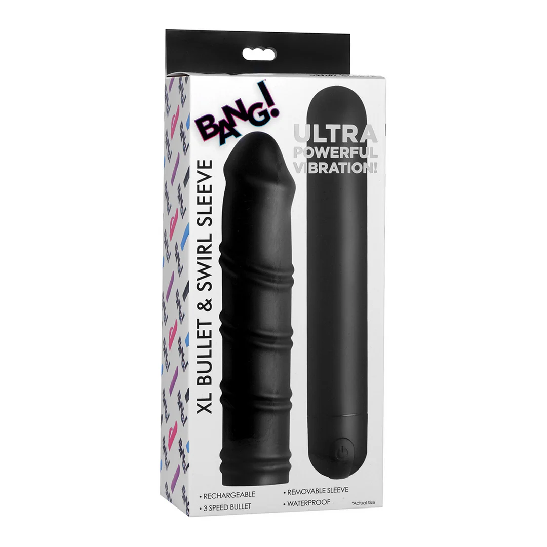 Manga de silicona XL Bullet and Swirl de XR Brands - Imagen 1