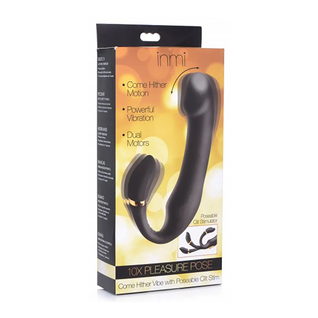 Vibrador doble con estimulador de clítoris flexible – Pleasure XR Brands - Imagen 1