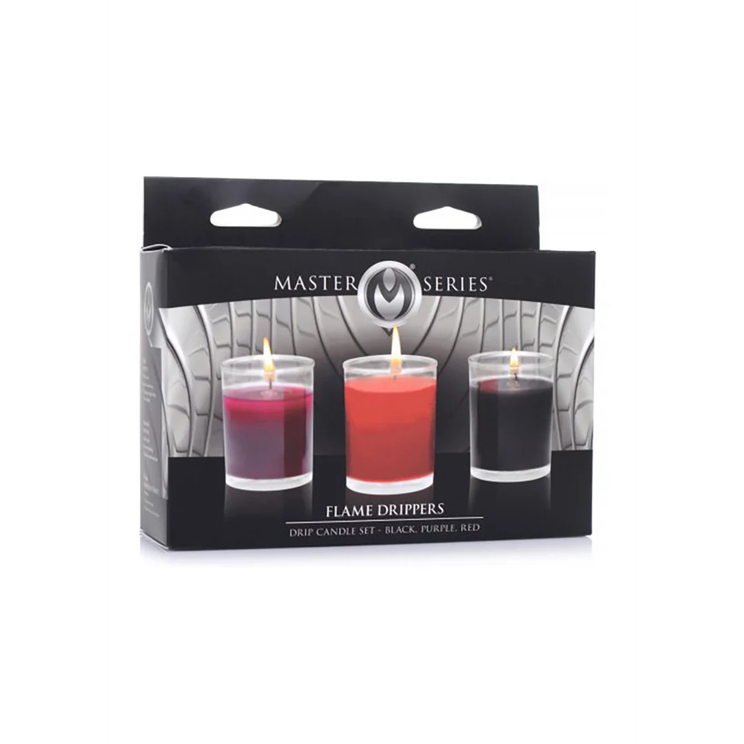 Vela de masaje Flame Drippers, set de velas de goteo para juegos con velas, ligeramente perfumadas, 3 unidades - Imagen 1