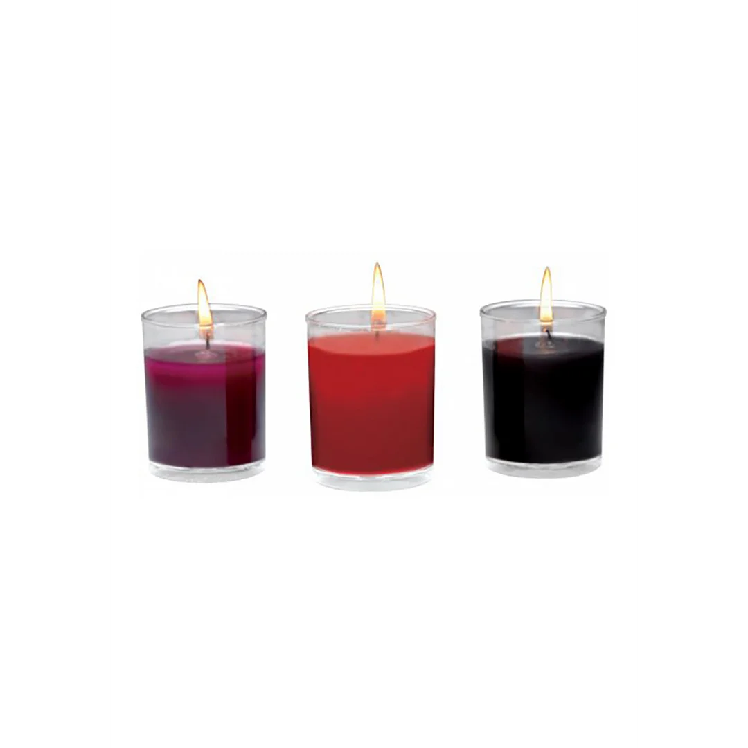 Vela de masaje Flame Drippers, set de velas de goteo para juegos con velas, ligeramente perfumadas, 3 unidades - Imagen 3