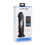 Dildo de silicona vibrador y de electroestimulación XR Brands con mando a distancia