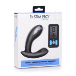 Estimulador prostático con mando a distancia – E-Stim Pro - masajeador prostático vibrador de silicona + mando a distancia