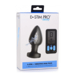 Plug anal vibrador de silicona E-Stim Pro con mando a distancia