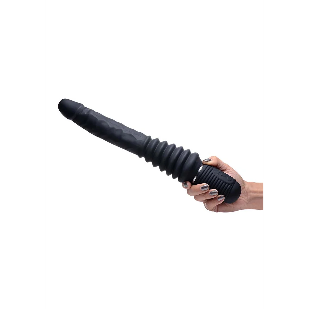 Dildo vibrador y de empuje Thrust Master con empuñadura - Imagen 2