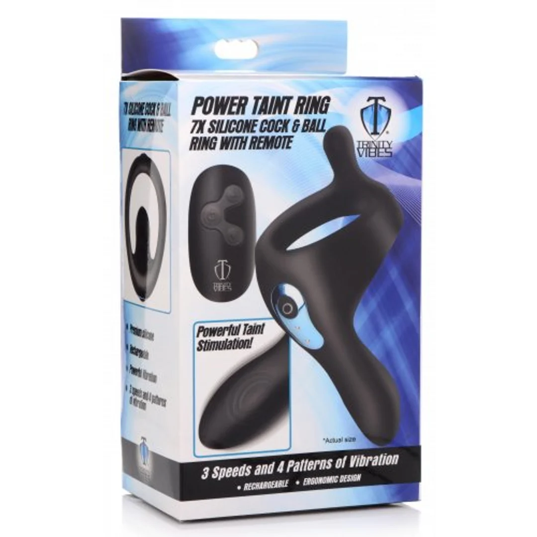 AG763-2 Anillo vibrador con estimulación del perineo, Power Taint - Imagen 1