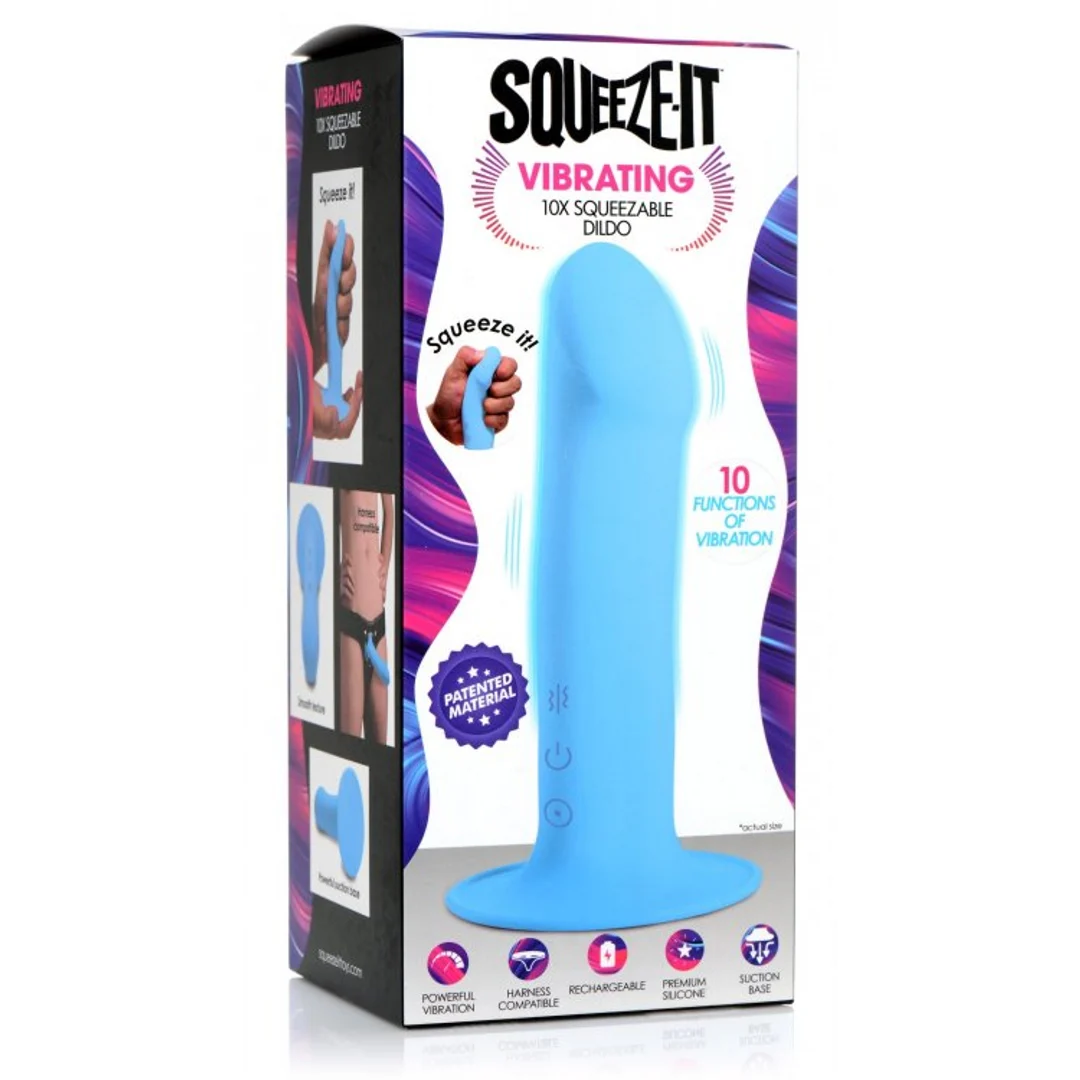Vibrador flexible y termorreactivo con ventosa, azul, XR Brands - Imagen 1