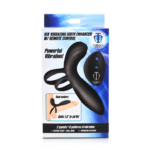 Funda vibradora de silicona para pene XR Brands con mando a distancia
