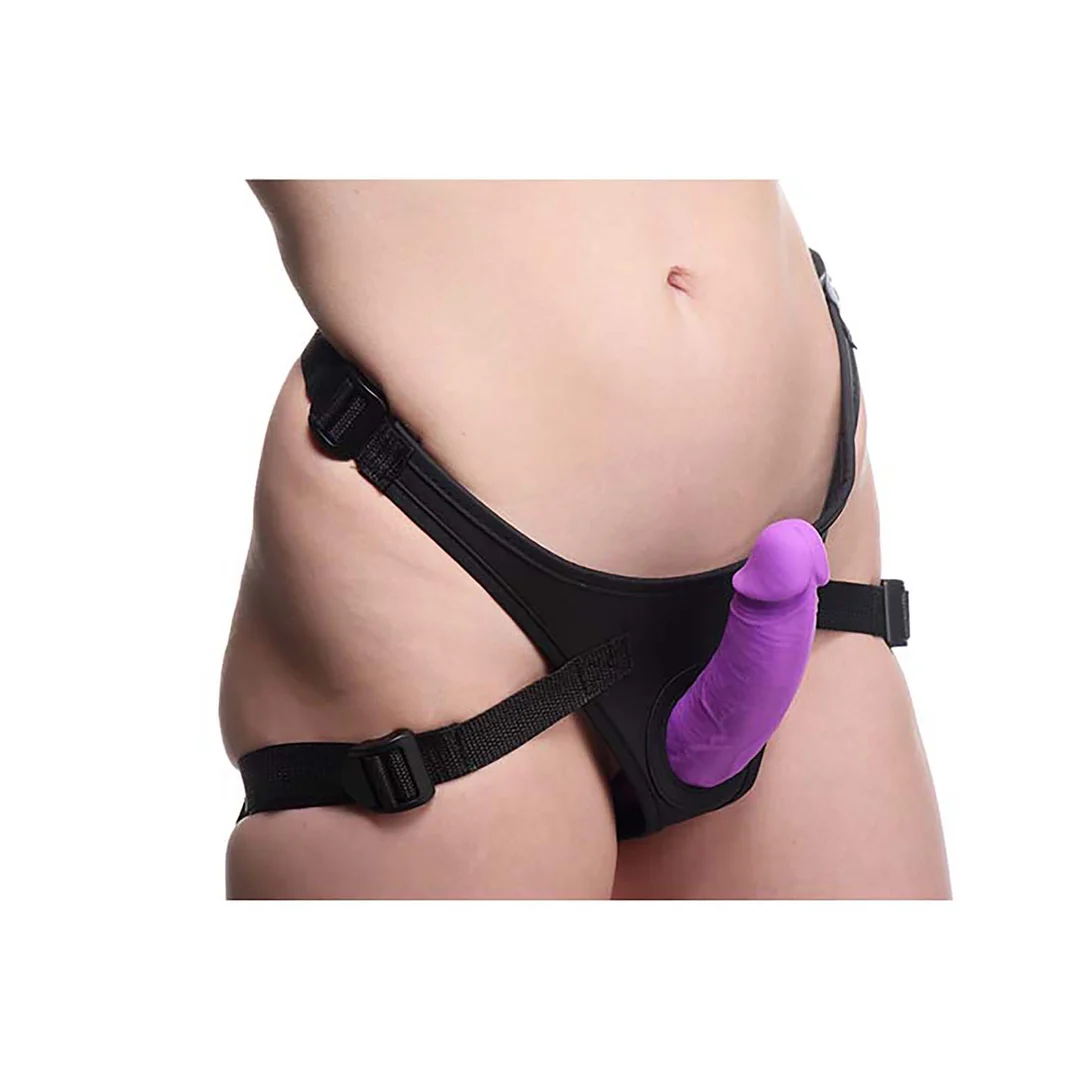 Arnés ajustable con correa, Double Charmer, dildo doble de silicona con arnés - Imagen 3