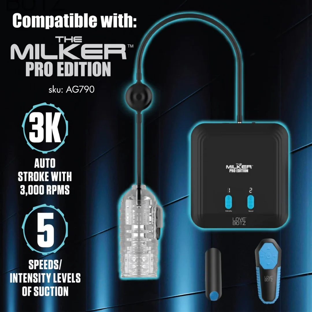 XR Brands Milker masturbador de TPE con banda para los testículos - Imagen 4