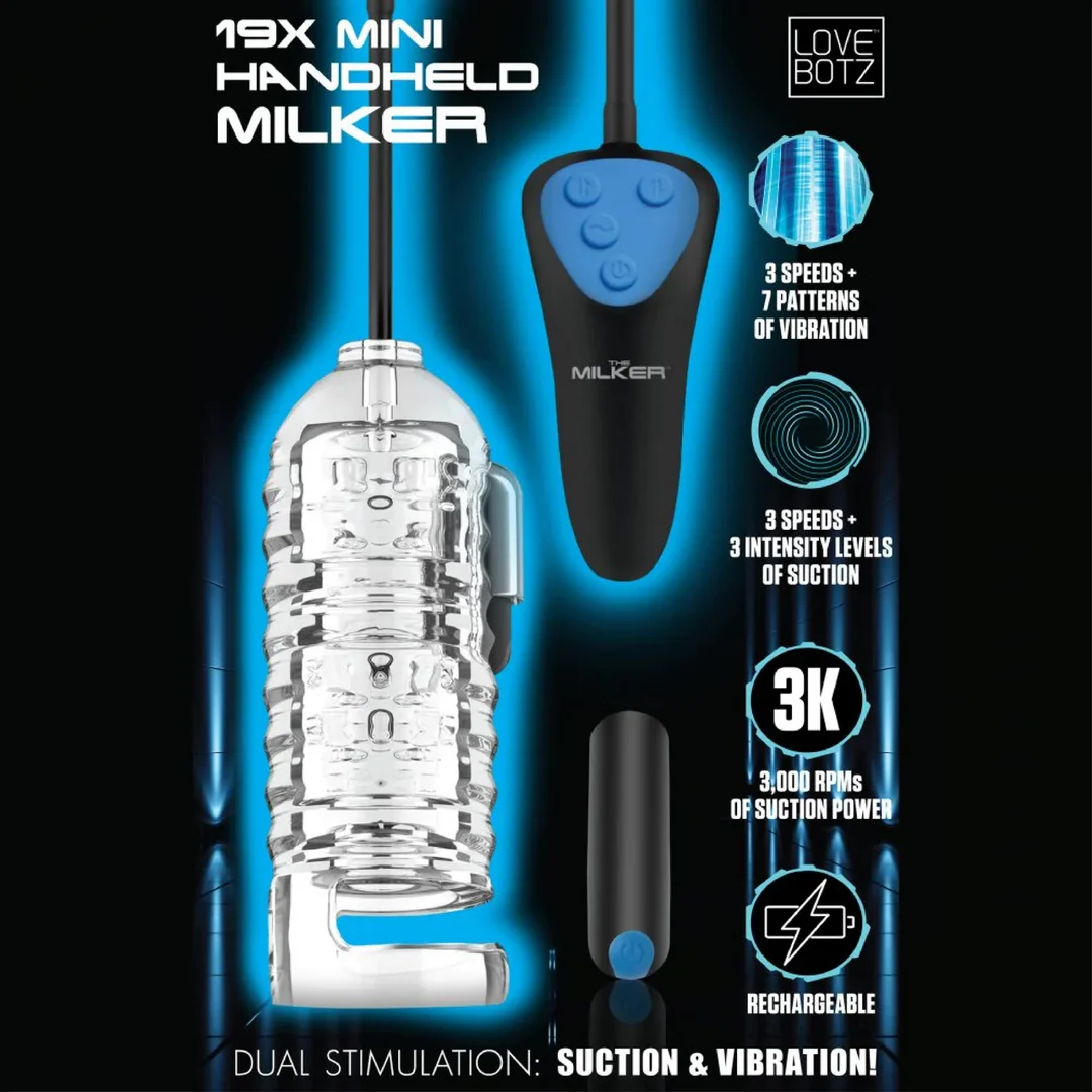 XR Brands Mini Handheld Melker negro - Imagen 3