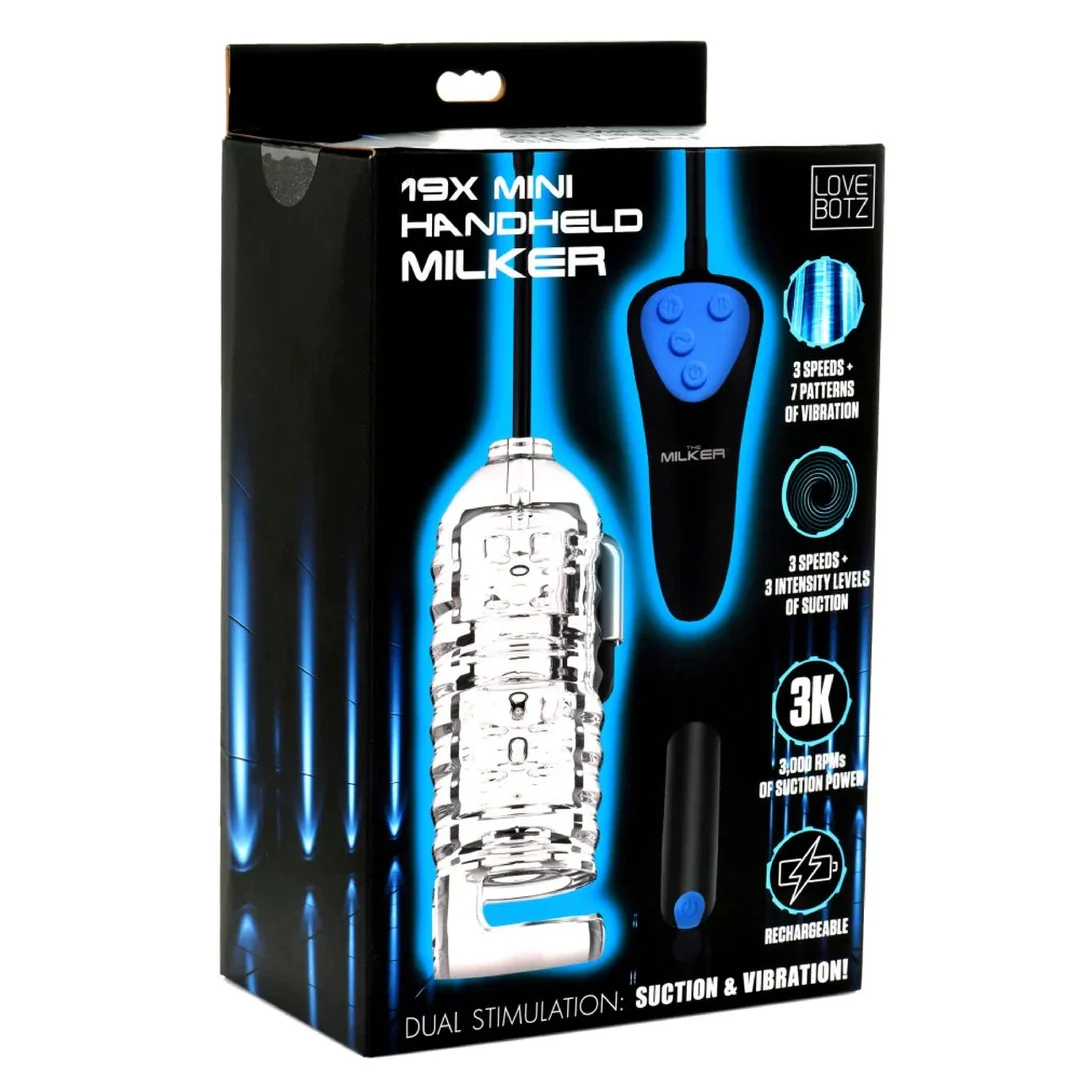 XR Brands Mini Handheld Melker negro - Imagen 1