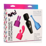 Masajeador wand mini XR Brands con 3 accesorios