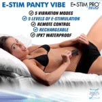 Vibrador para parejas con mando a distancia: E-Stim Panty Vibe con mando a distancia, negro - Imagen 4
