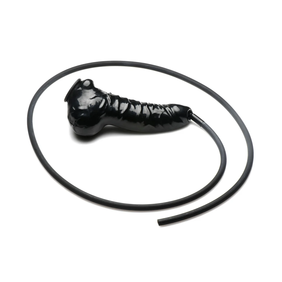 Funda para pene con tubo largo, negra - Imagen 4