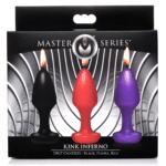 Velas de goteo para jugar con cera, negro, morado y rojo, Kink Inferno - Imagen 2