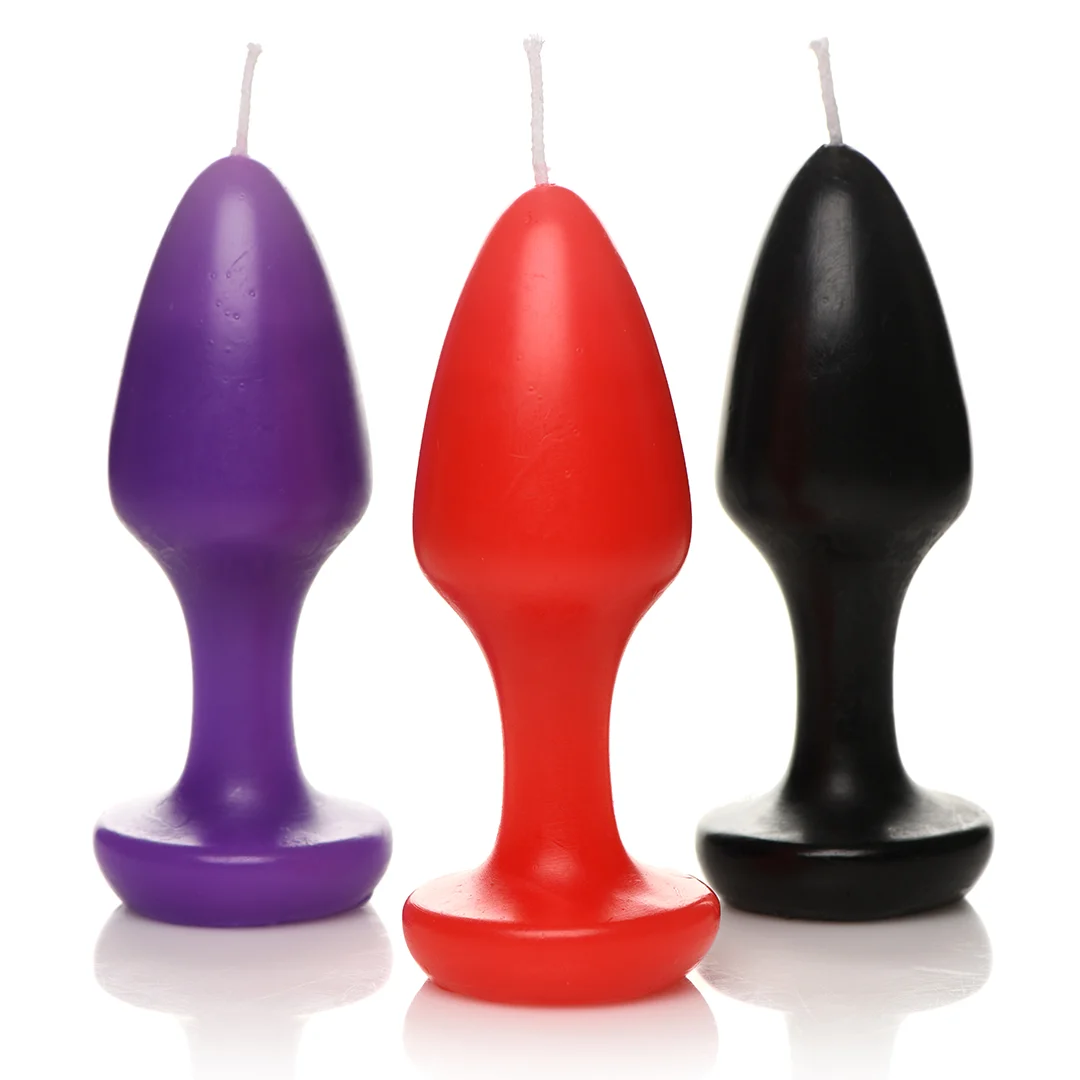 Velas de goteo para jugar con cera, negro, morado y rojo, Kink Inferno - Imagen 4