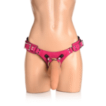 Arnés corsé de cuero Bodice Deluxe en rosa - Imagen 5