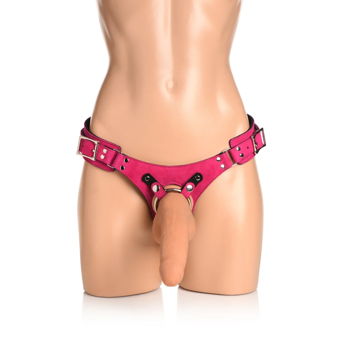 Arnés corsé de cuero Bodice Deluxe en rosa - Imagen 5