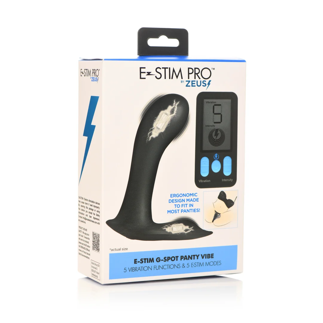 E Stim Pro vibrador para punto G y bragas, negro - Imagen 1