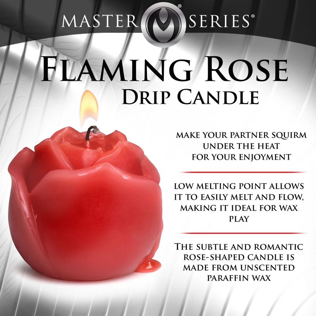 Vela de goteo Flaming Rose roja - Imagen 6