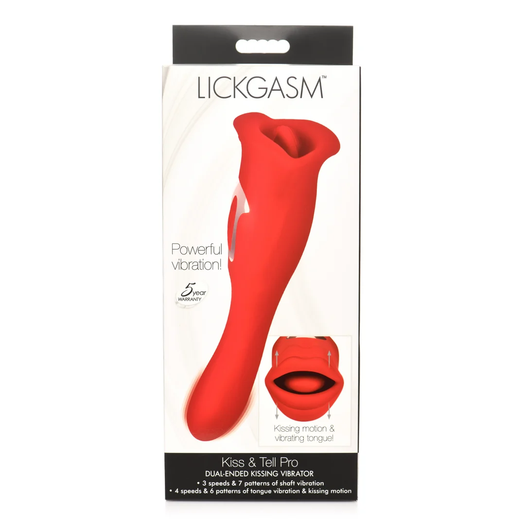 Vibrador de doble cara Kiss and Tell Pro de XR Brands - Imagen 2