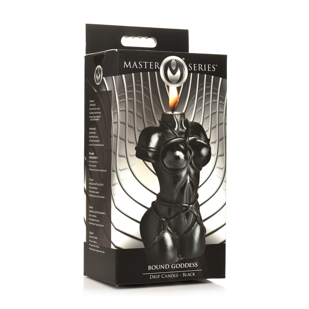 AH280-BLACK-2 Vela de goteo negra Bound Goddess - Imagen 1
