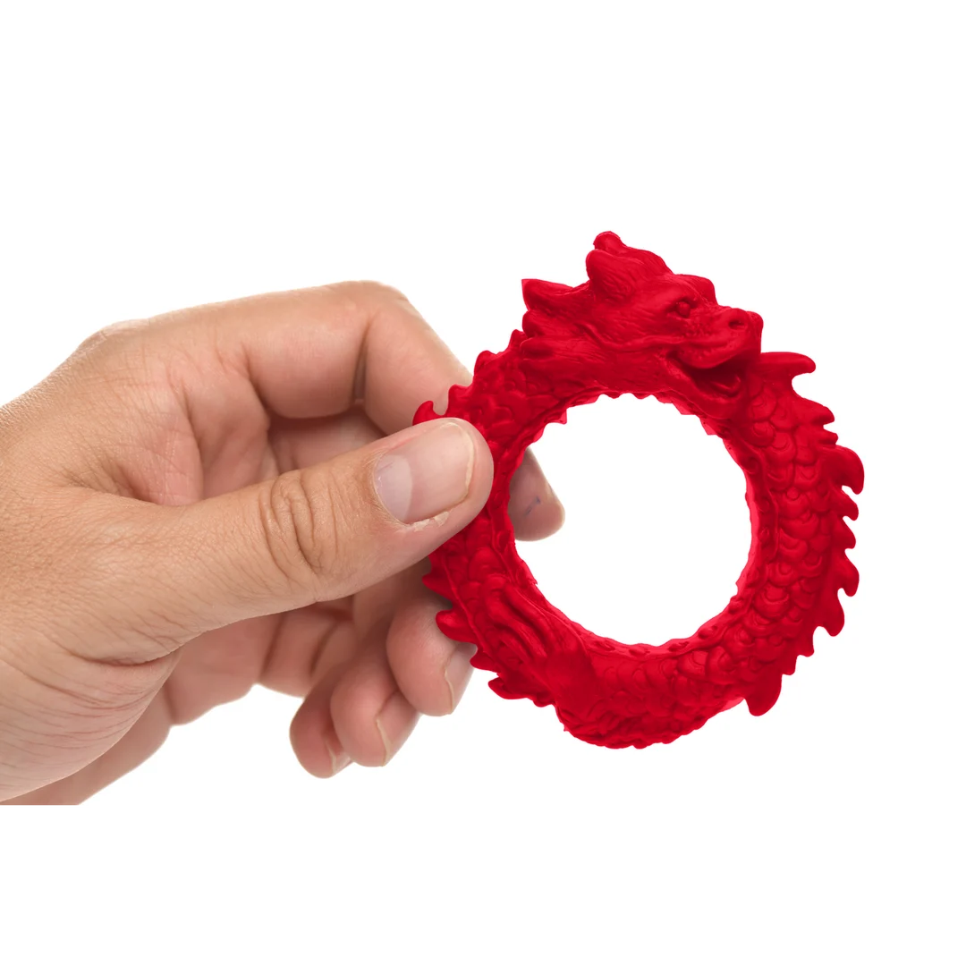 Anillo de silicona rojo para el pene Rise of the Dragon - Imagen 6