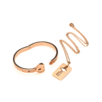 Pulsera con cadena de llaves en oro rosa - Imagen 5